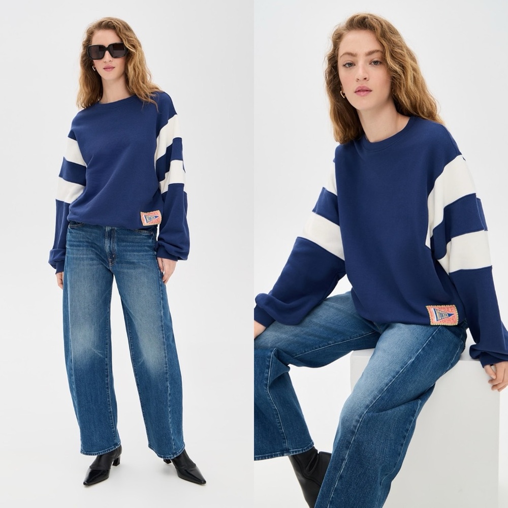MOTHER The Drop Square Sweatshirt in Solid L